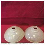 Pair Of Glass Light Covers (Vintage) (3" x 6")