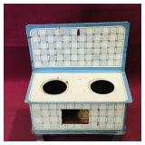 Tin Toy Stove (Vintage) (7" x 6" x 3 1/4")
