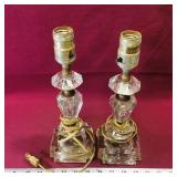 Pair Of Glass Desk Lamps (Vintage)