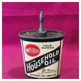 Imperial Household Oil Can (5" x 3") (Vintage)