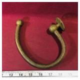 Brass Wall Mount Coat Hook (Antique)