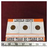 1925,1926 & 1927 US Lincoln Penny Coins