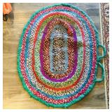 Handmade Braided Rug (Vintage) (35" x 24 1/2")