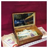 Keepsake Box With Assorted Postcards (Vintage)