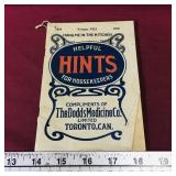 1918 Helpful Hints For Housekeepers Booklet