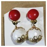 Pair Of Costume Jewelry Earrings