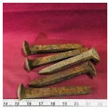 Lot Of 5 Railroad Spikes (Antique)