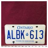 Ontario "Yours To Discover" License Plate