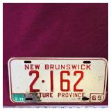 1969 New Brunswick Picture Province License Plate
