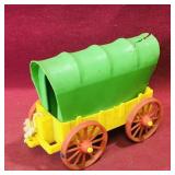 Plastic Toy Wagon (Vintage) (3" x 4 1/2" x 2 1/4")