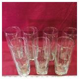 Set Of 7 Bud Light Beer Glasses (7 1/4" Tall)