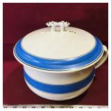 Ironstone Ceramic Chamber Pot & Cover (Antique)