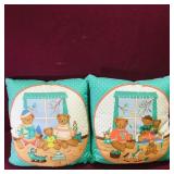 Pair Of Teddy Bears Chair / Sofa Pillows