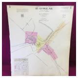 1950 St. George NB Cardboard Map