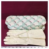 Ladies Leather Gloves & Case (Vintage)