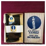Venus Brand Pure Silk Hosiery & Box (Vintage)