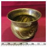 Brass-Plate Flower Pot (Vintage)