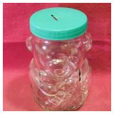 Kraft Glass Peanut Butter Jar / Coin Bank