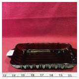 Handled Ruby Colored Glass Dish (Vintage)