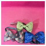 Lot Of 3 Decorative Bowties (Vintage)
