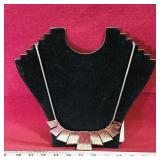 Large Silver Tone Necklace
