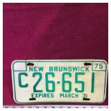 1975 New Brunswick License Plate