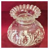 Glass Oil Lamp Shade (Vintage) (5 1/2" x 6")