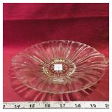 Glass Wheat Pattern Serving Plate (Vintage)