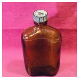 Amber Glass Calvert Whisky Bottle (Vintage)