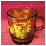 Classic Automobiles Amber Glass Cup
