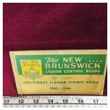 1945-46 NB Liquor Control Board Permit Book