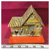 Tin Bar X Dude Ranch Coin Bank (Vintage)