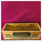 Maple Leaf Loaf Cheese Wooden Crate (Vintage)