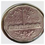 1751-1951 Canadian 5 Cent Coin