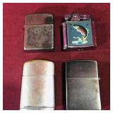 Lot Of 4 Assorted Lighters (Vintage)