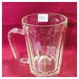 Glass Beer Mug (Vintage) (5 1/4" Tall)