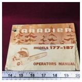 Canadien Chainsaw Models 177-187 Manual