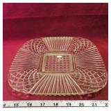 Diamond Ray Glass Serving Plate (Vintage)