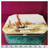 Nautical Art Print Tin Container (Vintage)