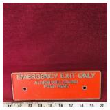 Emergency Exit Only Cast Metal Sign (Vintage)