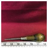 Wooden Handle Awl / Leather Working Tool (Antique)