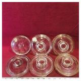 Lot Of 6 Assorted Glass Lids (Antique & Vintage)