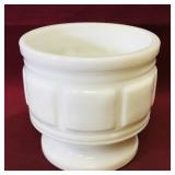 Milk Glass Flower Pot (Vintage) (4 1/2" x 5")