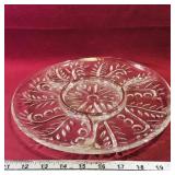 Divided Glass Large Serving Plate (11 1/2")