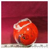 Red & Green Hand Blown Glass Ornament