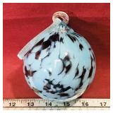 Blue Hand Blown Glass Ornament
