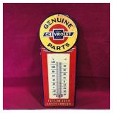 Chevrolet Advertising Tin Wall Thermometer