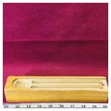 Wooden Pen & Inkwell Holder (Vintage)
