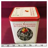 King Cole "Canada Remembers" Tea Tin (Empty)