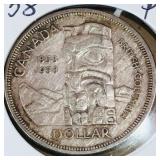 Silver 1958 Canadian Dollar Coin